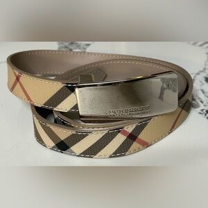 BURBERRY Beige Nova Check Belt